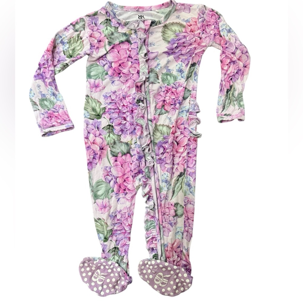 Bums & Roses Floral one piece footie